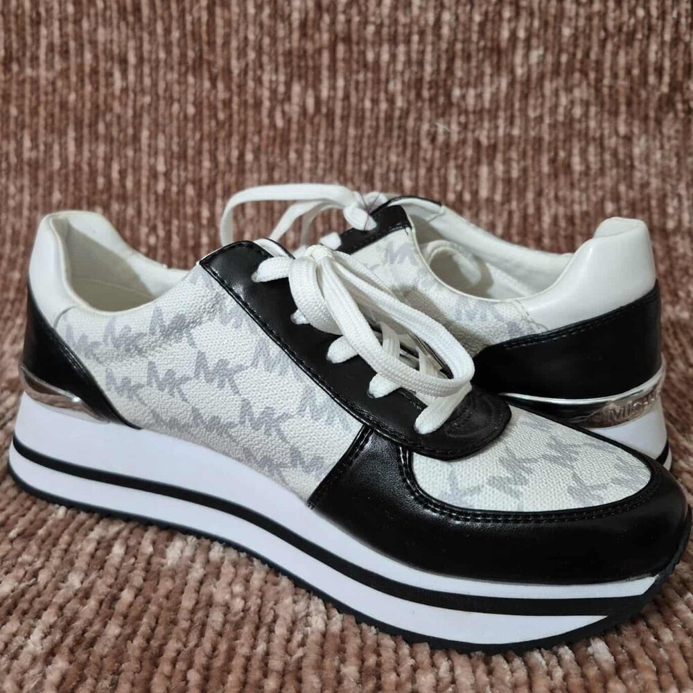 Michael Kors Athletic Running Shoes logo pattern, gently used, size 7